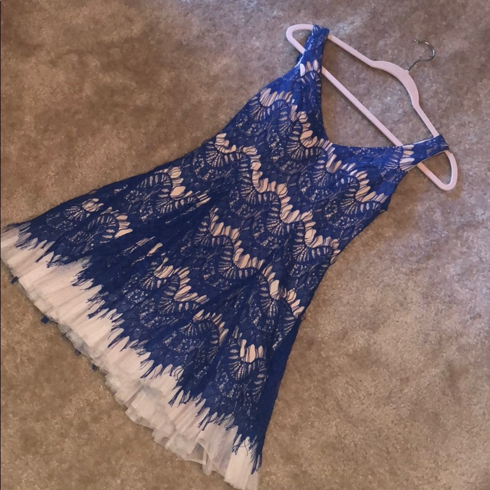 Royal Blue Lace Dress